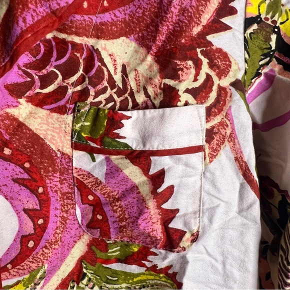 Anthropologie Raphael Balme Floral Flannel Sleep Button Front PJ Top Size XXS - Picture 9 of 10